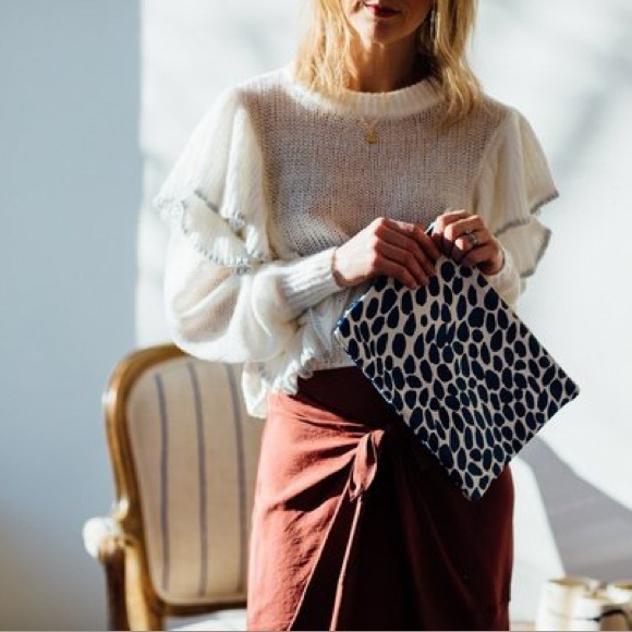 IRO Paris Daly Ruffle Sweater XS Ruffle Knit - Picture 2 of 6